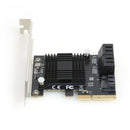 PCI-E 4X to 5 Port SATA 3.0 Extender Riser Card PCI-Express Converter Board