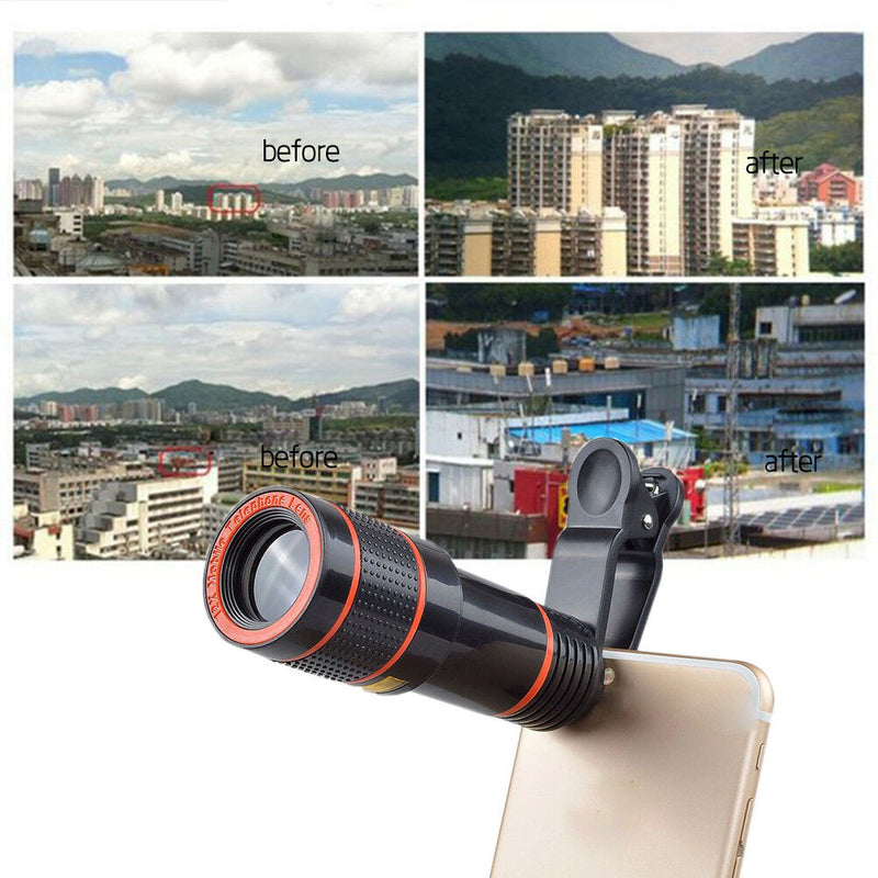 Clip-on 12x Optical Zoom HD Telescope Camera Lens For Universal Mobile Phone OZ