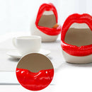 Cute Cartoon Ashtray Lips Ceramic Ashtray Creative Flower Pot Trendy Mouth  T7S8