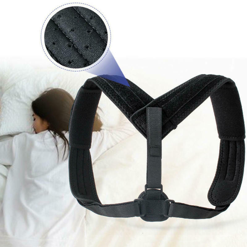 Posture Correction Adjustable Clavicle Back Support Neck Shoulder Brace Belt