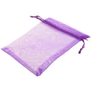 48 Organza Drawstring Pouches Gift Bags 4 inchx5 inch - Dark Purple