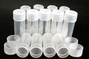 100pcs 1.57 x 0.59in Plastic Small Bottle Vial Storage Container Sample collect