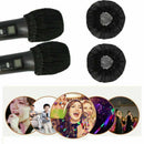 100Pcs/Set Black Disposable Sanitary Microphone Full Covers for Karaoke USB Mic