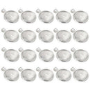 20 Set Round Bezel Pendant Trays With Glass Dome Tile Cabochon 25Mm Blanks