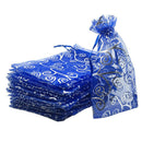 50pcs 5x7 Inches Drawstrings Organza Gift Candy Bags Wedding Favors Bags(Na