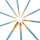 Paint Brushes 50 Pcs,Nylon Hair Brushes Set Blue Round Pointed Paints Brush