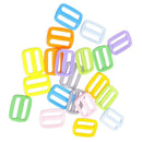 20pcs Multicolor 25mm Plastic Tri-glide/Triglide Slides for Belt Backpack