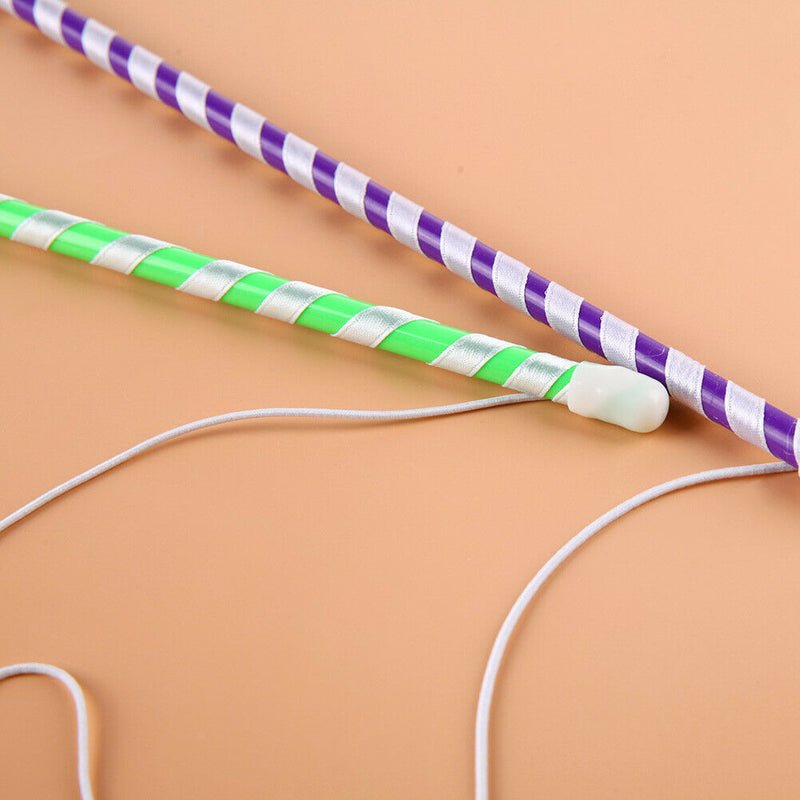 2pcs Cat Toys Interactive With Bells Elastic Rod Cat Plush Chick Toys