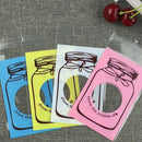 100Pcs Bottle Style Cookies Biscuits Bags Self-Adhesive Wedding Cellophane