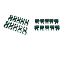 80x Green Plastic Connector Flower Rattan Plastic Universal Flower Rattan Buckle