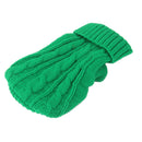 Small Pet Dog Sweater Warm Clothes Crochet Coat For Chihuahua Green 4#