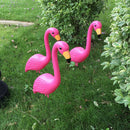 Pink Lawn Pond Flamingo Plastic Garden Party Ornament Art Decor Looking Up