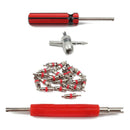 20pcs Schrader Valve Cores with Dual Single Head Removers+4-Way Valve Tool