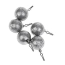 5Pcs Oval Fishing Lead Sinkers and Release Clips Boating & Fishing for Kite