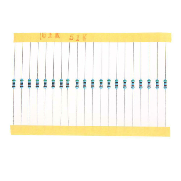 600pcs 30 Kinds Each Value Metal Film Resistor Pack 1/4W 1% Resistor Kit A#S