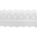 1 Yard Cotton Embroidery Floral Lace Trim Ribbon 14cm-Wide Wedding Fabric Sewing