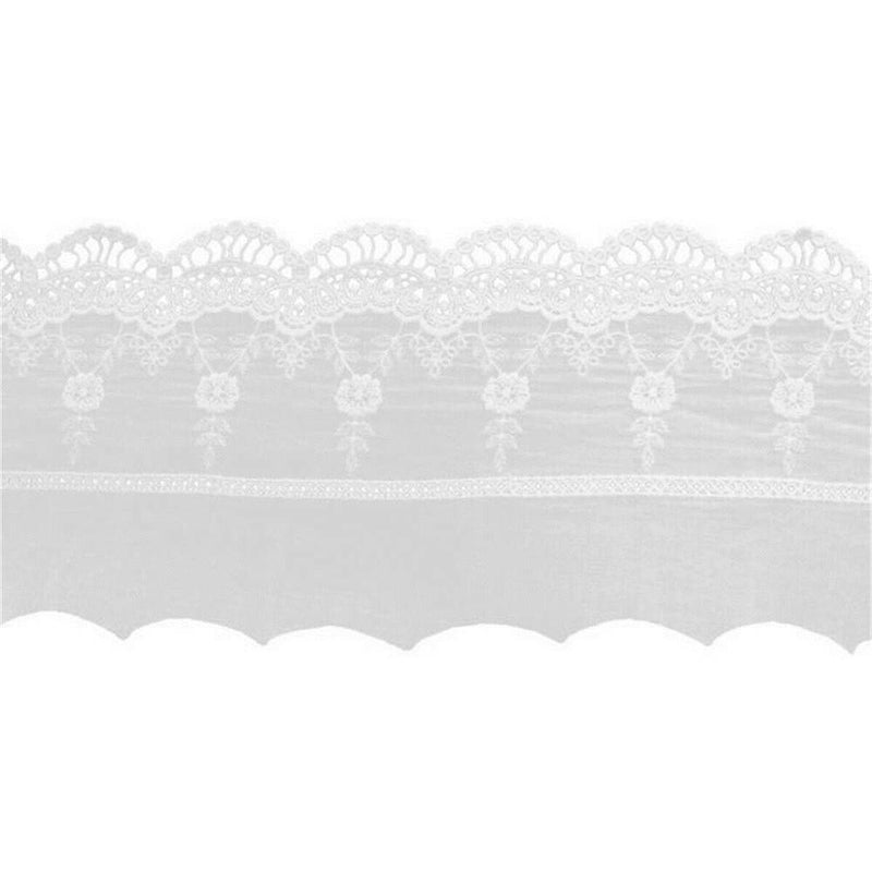 1 Yard Cotton Embroidery Floral Lace Trim Ribbon 14cm-Wide Wedding Fabric Sewing