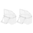 4 Pcs Automatic Bird Seed Feeder, Free Install Transparent Parrot Foraging