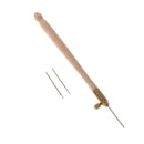 Good Quality Wooden Handle Tambour Crochet Hook with 3 Needles French Crochet