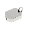 Stainless Steel Paw Print Tag Pendant Urn Ashes Keepsake Cremation Jewelry