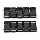 10x 25mm plastic side quick release buckles for webbing bag strap clips black ME