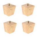 4 Universal Furniture Feet Solid Wood Sofa Riser Leg Square Cone Shape Feet