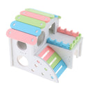 Colorful Hamster Hideout House, Gerbil Villa Living Hut Cabin Play Toys for