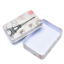 Mini Tin Trinket Jewelry Coin Box Tinplate Storage Case Small RectangulB Hn