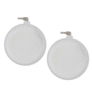 2pcs White Aquarium Air Stone Round Bubble Diffuser for Oxygenation in