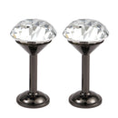 2x Crystal Curtain Drapery Hold Holder Tie Back Wall Hanger Black
