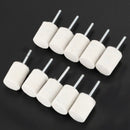 10 Pcs Buffing Polishing 3mm Shank 20mm Hard Cylindrical Felt Bobs