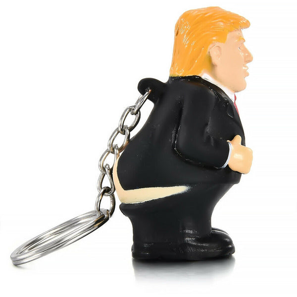 Donald Trump poop keyring president squeeze funny key chain novelty fun Gift New