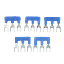 5Pcs TB-1503 15A 3 Postions Pre Insulated Terminal Barrier Strip Blue M&E