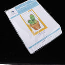 14CT Cross Stitch Kit Including Embroidery Cloth With Cactus Pattern 10x19cm