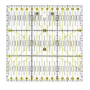 Acrylic Material Patchwork Quilting Ruler (5.91 inch x5.91 inch ,Yellow, tr G8A9