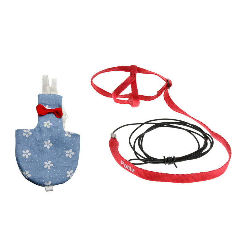 Adjustable Parrot Bird Harness Leash, Training Rope + Bird FlightSuit, Diaper