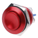 1PC 19mm waterproof red momentary metal push button reset switch high head