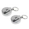2xRetractable Badge Reel ID Card Holder Fishing Lanyard Reel Security Holder