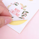 30pcs/set Round Merry Christmas kraft paper packaging label Adhesive Sticker3C