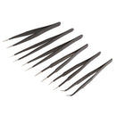 6Pcs/Set Stainless Steel Anti-static Tweezers Forceps Maintenance Tool Kit