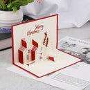 Merry Christmas Cards Xmas house tree Santa Claus Gift Cards New Year GreetiB3C