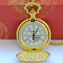 New quartz pocket watch Innovative design golden queen law bar thick chain  W4N5