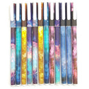 10 colored pencils in different colors, fineliner with a thin lead, writing