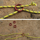 10pcs Alloy 3 Holes Ring Shape Rope Cord Guyline Runners Anti Slip Fastener