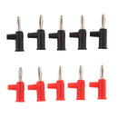 10 Pieces 4mm Banana Plug Screw Fix Stackable Banana Connector Plug Red+ Black