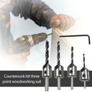 4pcs Countersink Drill Woodworking HSS Drill Bit Kit for Drilling Holes