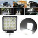 48W Square LED Driving Work Light Spot Lamp Waterproof Off-Road Boat Truck 12V