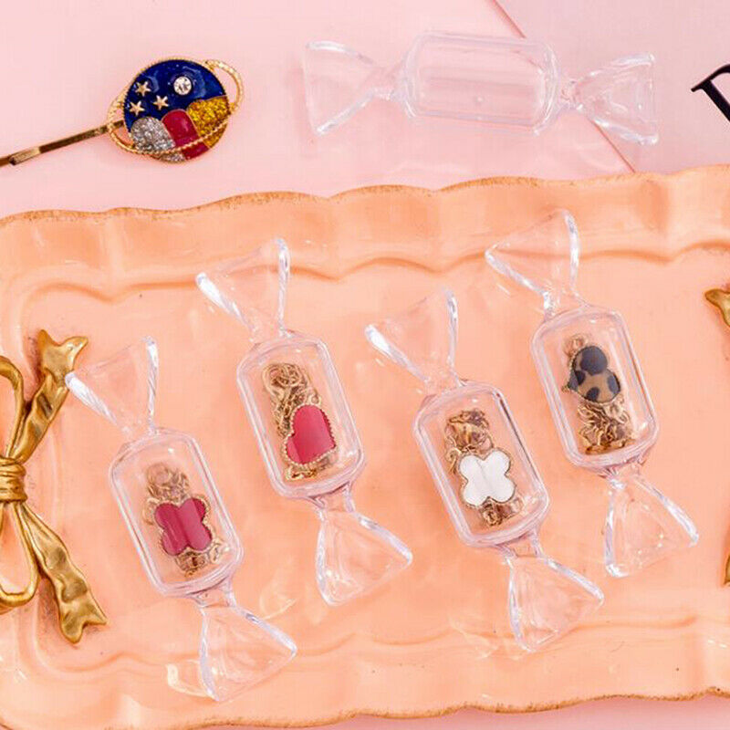 5PCS Mini Plastic Box Storage Bottles Container Transparent Candy Necklace 3 Gw