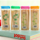 1 Box Portable Disposable Bamboo Wooden Cocktail Toothpicks Double Sided Travel