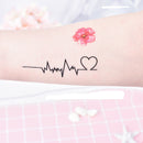 heart tattoos temporary ECG tattoo products waterproof disposable tattoo stick Z